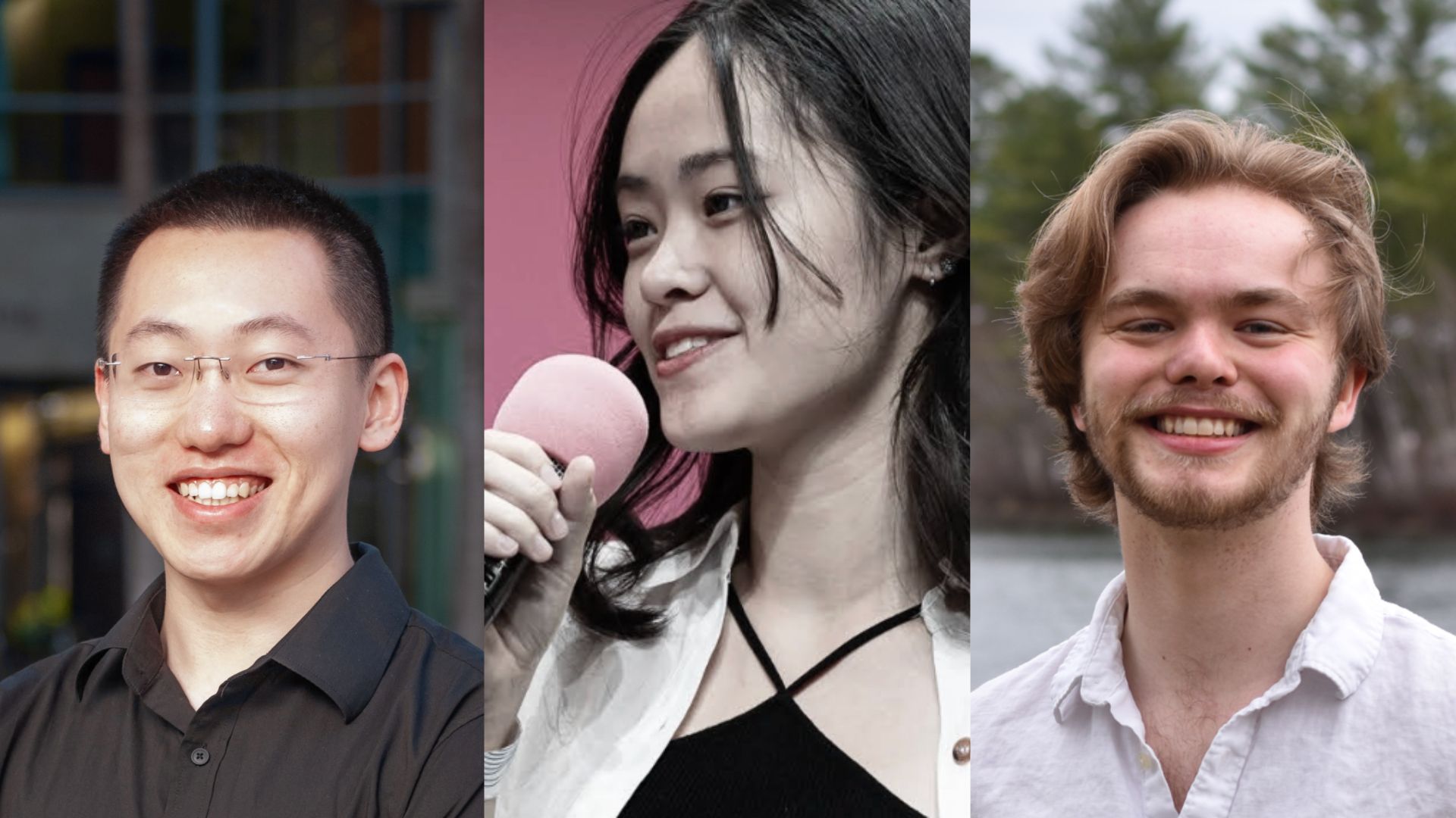 Incoming PhD students Ruishi Zou, Chau Vu, and Jonas Raedler